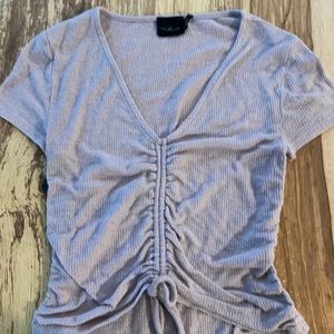 Cute scrunchy shirt- perfect to layer with